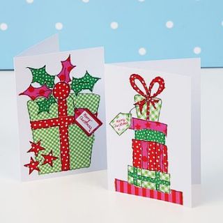 festive presents christmas cards by dots and spots