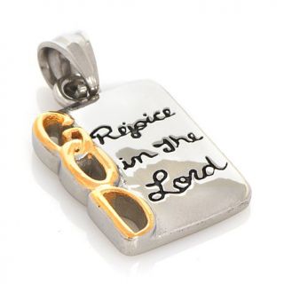 Michael Anthony Jewelry® 2 Tone Inspirational Stainless Steel Pendant