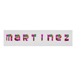 MARTINEZ Alphabet Letter Name Art Posters