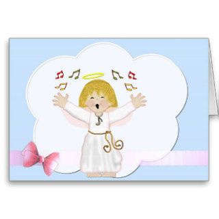 When Angels Sing Blank Note Card