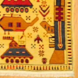 Afghan Tribal Balouchi Beige/ Red Wool Rug (3'6 x 5'2) 3x5   4x6 Rugs