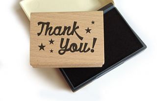 'thank you' rubber stamp and ink by lollipop designs