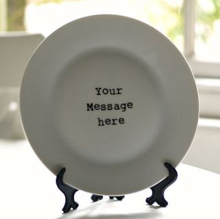 personalised message plate by this is pretty