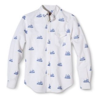 Merona® Mens Boat Print Long Sleeve Button