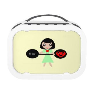 Girl weightlifter lunch Box