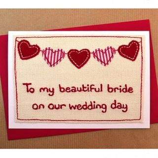 handmade wedding day card by jenny arnott cards & gifts