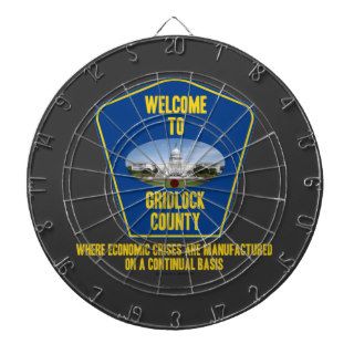 Welcome To Gridlock County (U.S. Congress Humor) Dartboard