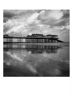 cromer pier, black and white print by paul cooklin