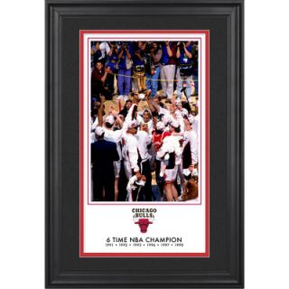 Mounted Memories Chicago Bulls 6 Time NBA National Champions Framed