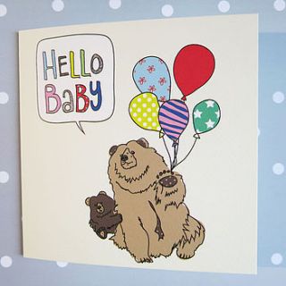 hello baby new baby card by little shrimp