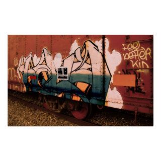 Feel Better Kid  Graffiti Train Poster
