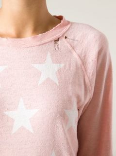 Wildfox Distressed Star Print Sweatshirt