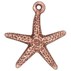Copperplated Pewter Starfish Charms (Set of 2) Beadaholique Beading Charms