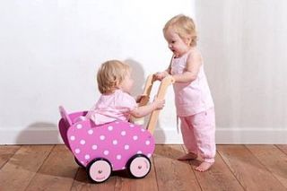 wooden pram for dolls by harmony at home children's eco boutique