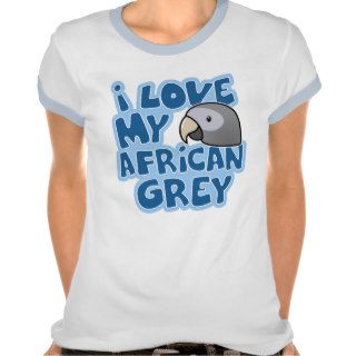 I Love My Timneh African Grey Ladies Ringer Tshirts