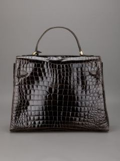 Katheleys Vintage Crocodile Leather Tote   Katheleys