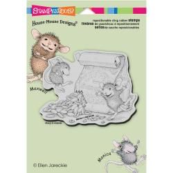 Stampendous House Mouse Cling Rubber Stamp 5.5 X4.5 Sheet   Caffeine High Clear & Cling Stamps