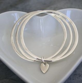 cluster of heart bangles by kathy jobson