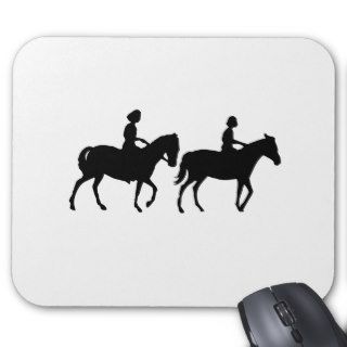 Horse Riding Silhouette Mouse Pad