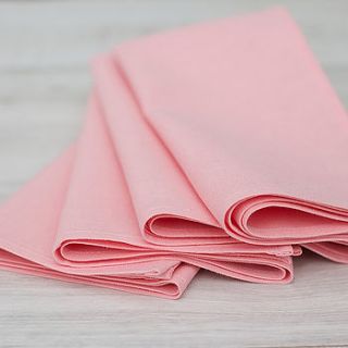 napkin linen cotton paula pink by linenme