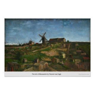 The hill of Monmartre by Vincent van Gogh Poster