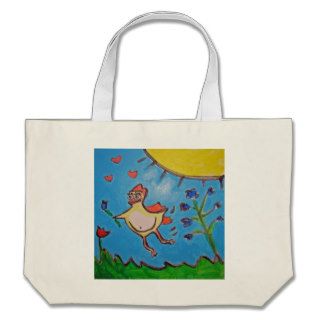 Spring Chicken Tote / Book Bag
