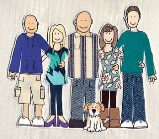 personalised family picture by delly doodles