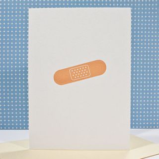 'ouch' letterpress get well card by yield ink