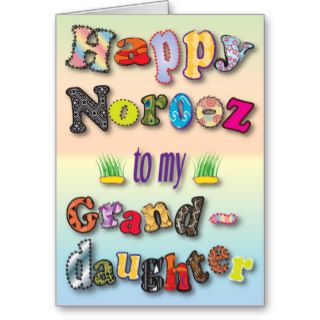 Norooz / Granddaughter Greeting Cards