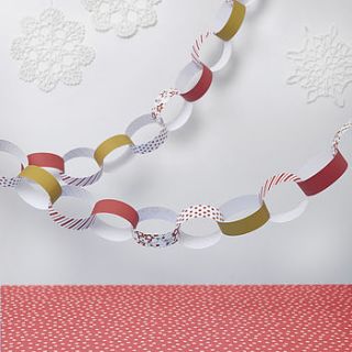 red christmas paper chain kit by altered chic