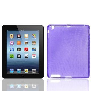 Clear Purple Raindrop Pattern TPU Soft Case Cover for Apple iPad 2 Computers & Accessories