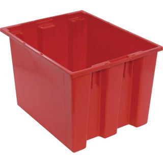 Quantum Storage Stack and Nest Tote Bin — 19 1/2in. x 15 1/2in. x 13in. Size, Carton of 6  Totes