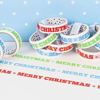merry christmas decorative sticky tape by dots and spots