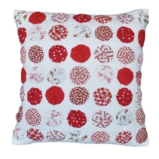 Sherrie Quilted Circles Decorative Pillow Throw Pillows