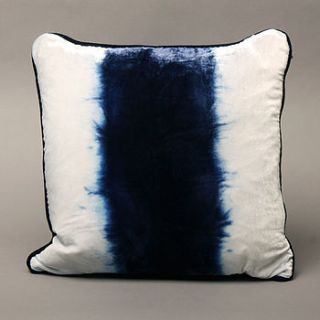 velvet dip dyed cushion by cream cornwall