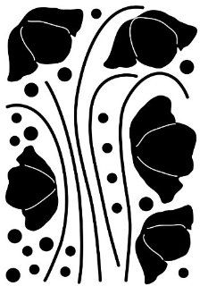 Crearreda 57715 Flower Silhouette Wall Decals   Decorative Wall Appliques  