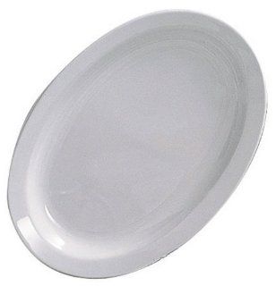 Thunder Group 12 Pack Narrow Rim Platter, 13 1/4 by 9 5/8 Inch, White Kitchen & Dining