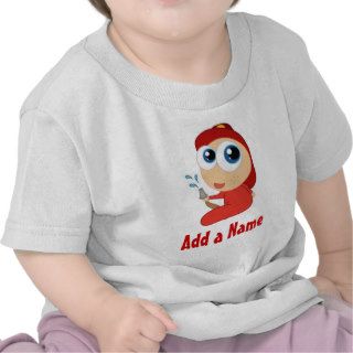 Personalized Firefighter Baby T shirt