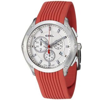 Ebel Classic Sport Mens Red Rubber Strap Chronograph Watch 9503Q51/16335617 Ebel Watches