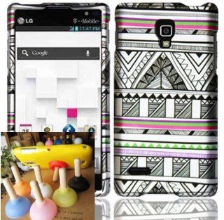 [Buy World, Inc] for Lg Optimus L9 P769 Ms769 Limited Quantity Rubberized Design Cover   Antique Aztec Tribal + Toilet Stand Cell Phones & Accessories