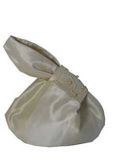 silk bridal bag with pearls by ally robinson