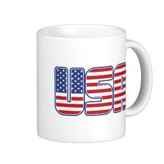 USA Flag Text Design Mug