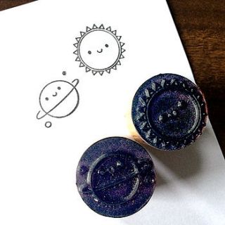 sun and planet polymer stamp set by asking for trouble
