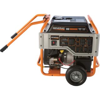 Generac XG10000E Portable Generator — 12,500 Surge Watts, 10,000 Rated Watts, 530cc Generac OHVI Engine, Model# 5802  Portable Generators