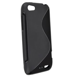 BasAcc Black S Shape TPU Rubber Skin Case for HTC One V BasAcc Cases & Holders