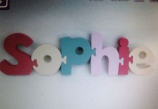 freestanding name puzzle by hamble & pops