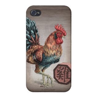 Year of the Rooster Chinese Zodiac Art Case Cases For iPhone 4