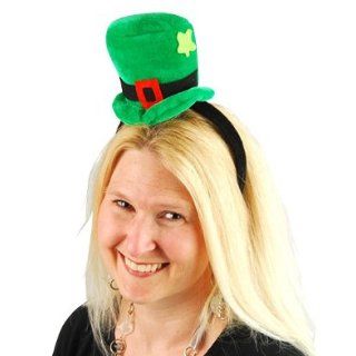 Green St. Patrick's Day Leprechaun Mini Top Hat On Head Band Clothing