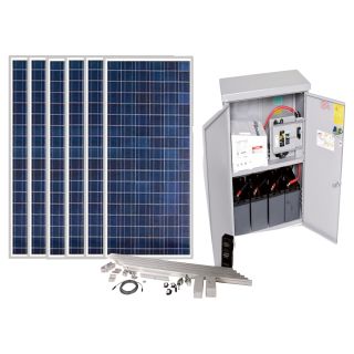 BPS Solar Powered Backup Power System — 4,800 Watt, 120 Volt, 4 AGM Batteries, Model# 4S4448 4AGM  Complete Solar Packages