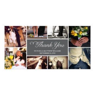 SWEET SCRIPT COLLAGE  WEDDING THANK YOU CARD PHOTO CARDS